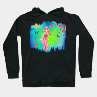 Flower Girl with Butterflies Hoodie